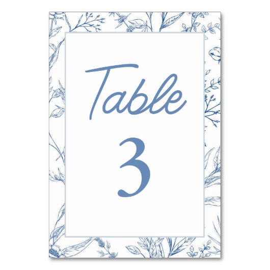 Elegant blauw toilet Frans Bloemen Tafelnummers (Achterkant)