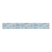 Elegant  blauw turquoise toile de jouy grosgrain lint (Voorkant)