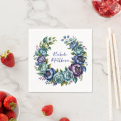 Elegant blauw turquoise Vrijgezellenfeest Servet (Insitu)