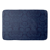 Elegant  Blauw Victoriaans Damask Badmat (Voorkant)