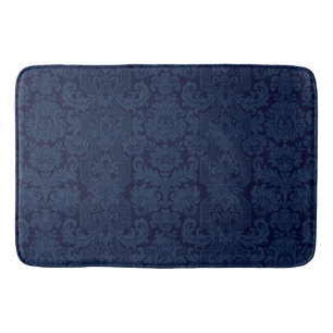 Elegant  Blauw Victoriaans Damask Badmat