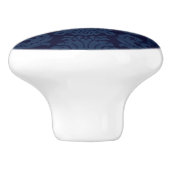 Elegant  Blauw Victoriaans Damask Keramische Knop (Zijkant)