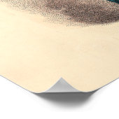 Elegant Blauw Victoriaans Jurk Mode Vrouw Kunst Poster (Hoek)