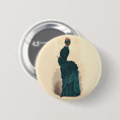 Elegant Blauw Victoriaans Jurk Mode Vrouw Kunst Ronde Button 5,7 Cm (Voorkant /achterkant)