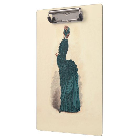 Elegant blauw Victoriaans jurken Mode Klembord (Links)