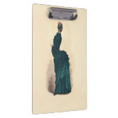 Elegant blauw Victoriaans jurken Mode Klembord (Rechts)