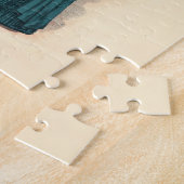 Elegant blauw Victoriaans jurken Mode Legpuzzel (Zijkant)