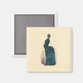 Elegant blauw Victoriaans jurken Mode Magneet (Voorkant / Achterkant)