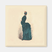 Elegant blauw Victoriaans jurken Mode Magneet (Voorkant)