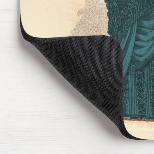 Elegant blauw Victoriaans jurken Mode Muismat (Hoek)