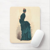 Elegant blauw Victoriaans jurken Mode Muismat (Met muis)