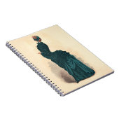 Elegant blauw Victoriaans jurken Mode Notitieboek (Rechterzijde)