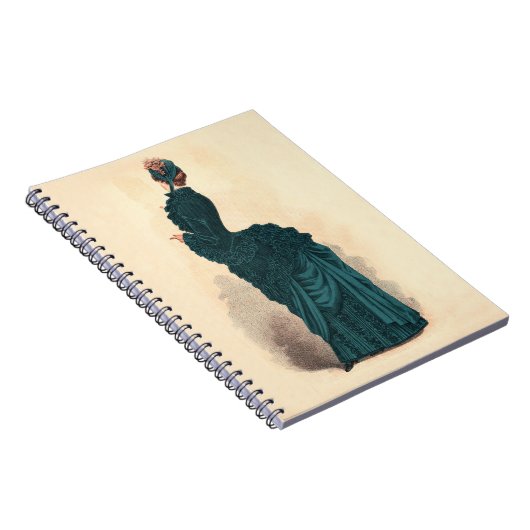 Elegant blauw Victoriaans jurken Mode Notitieboek (Rechterzijde)