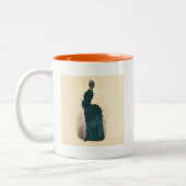 Elegant blauw Victoriaans jurken Mode Tweekleurige Koffiemok (Links)