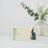 Elegant blauw Victoriaans jurken Mode Visitekaartje (Staand voorkant)