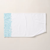 Elegant Blauw Vintage Paisley Streep Bad Handdoek (Handdoek)