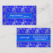 Elegant blauw visitekaartje (Voorkant / Achterkant)