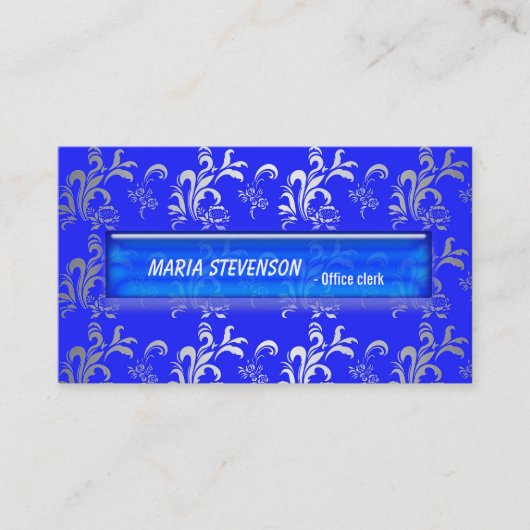 Elegant blauw visitekaartje (Voorkant)