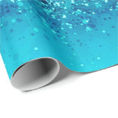 Elegant blauw vrieskrulpapier cadeaupapier (Rol Hoek)