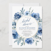 Elegant blauw vrijgezellenfeest met schuimvorming kaart (Voorkant)