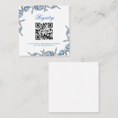 Elegant Blauw vrijgezellenfeest of baby shower reg Informatiekaartje (Voorkant / Achterkant)