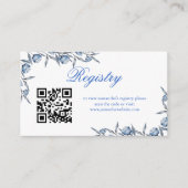 Elegant Blauw vrijgezellenfeest of baby shower reg Informatiekaartje (Voorkant)