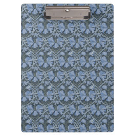 Elegant Blauw Waterverf Bloemmotief  Klembord