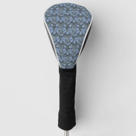 Elegant Blauw Waterverf Bloemmotief Uitnodiging Golfheadcover