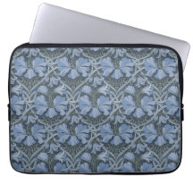 Elegant Blauw Waterverf Bloemmotief Uitnodiging