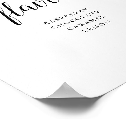 Elegant Blauw waterverf floral cake smaken teken Poster (Hoek)