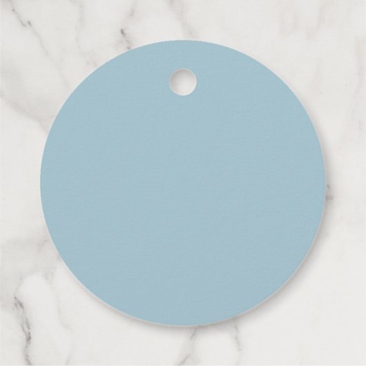 Elegant Blauw Waterverf Ombre Bruiloft Bedankjes Labels (Achterkant)