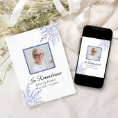 Elegant Blauw Winter Sneeuwvlokken Dood Jubileum Kaart