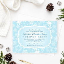 Elegant Blauw Winter Wonderland Vakantie Party