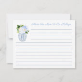 Elegant Blauw & Wit Advies voor Nieuwe Moeder Kaar Kaart (Voorkant)