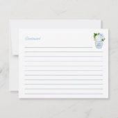 Elegant Blauw & Wit Advies voor Nieuwe Moeder Kaar Kaart (Achterkant)