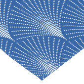 Elegant blauw & wit Art-Deco patroon Korte Tafelloper (Hoek)