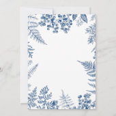 Elegant blauw-wit Baby shower uitnodiging (Achterkant)