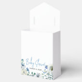 Elegant Blauw Wit Bloemen Jongen Baby shower Bedankdoosjes (Geopend)