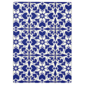 Elegant blauw-wit bloempatroon klembord (Achterkant)