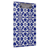 Elegant blauw-wit bloempatroon klembord (Rechts)