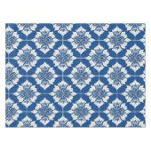 Elegant blauw-wit bloempatroon tafelkleed (Voorkant (Horizontaal))