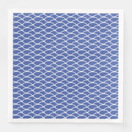 Elegant Blauw Wit Cresting Ocean Waves Patroon Servet