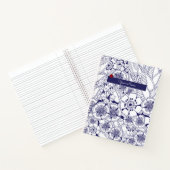 Elegant blauw wit gepersonaliseerd Notitieboek (Binnen)