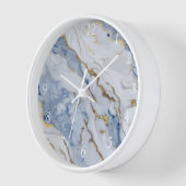 Elegant blauw wit goud marmer graniet patroon (Hoek)