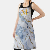 Elegant blauw wit maïs goud marmer graniet schort (Insitu)