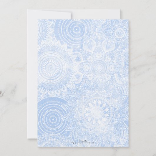 Elegant blauw wit mandala Collectie (Achterkant)