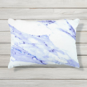 Elegant Blauw Wit Marmer graniet patroon Buitenkussen