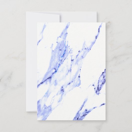 Elegant Blauw Wit Marmer graniet patroon Kaart (Achterkant)