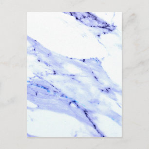 Elegant Blauw Wit Marmer graniet steen Briefkaart