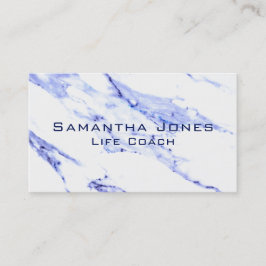 Elegant Blauw Wit Marmer graniet steen patroon Visitekaartje